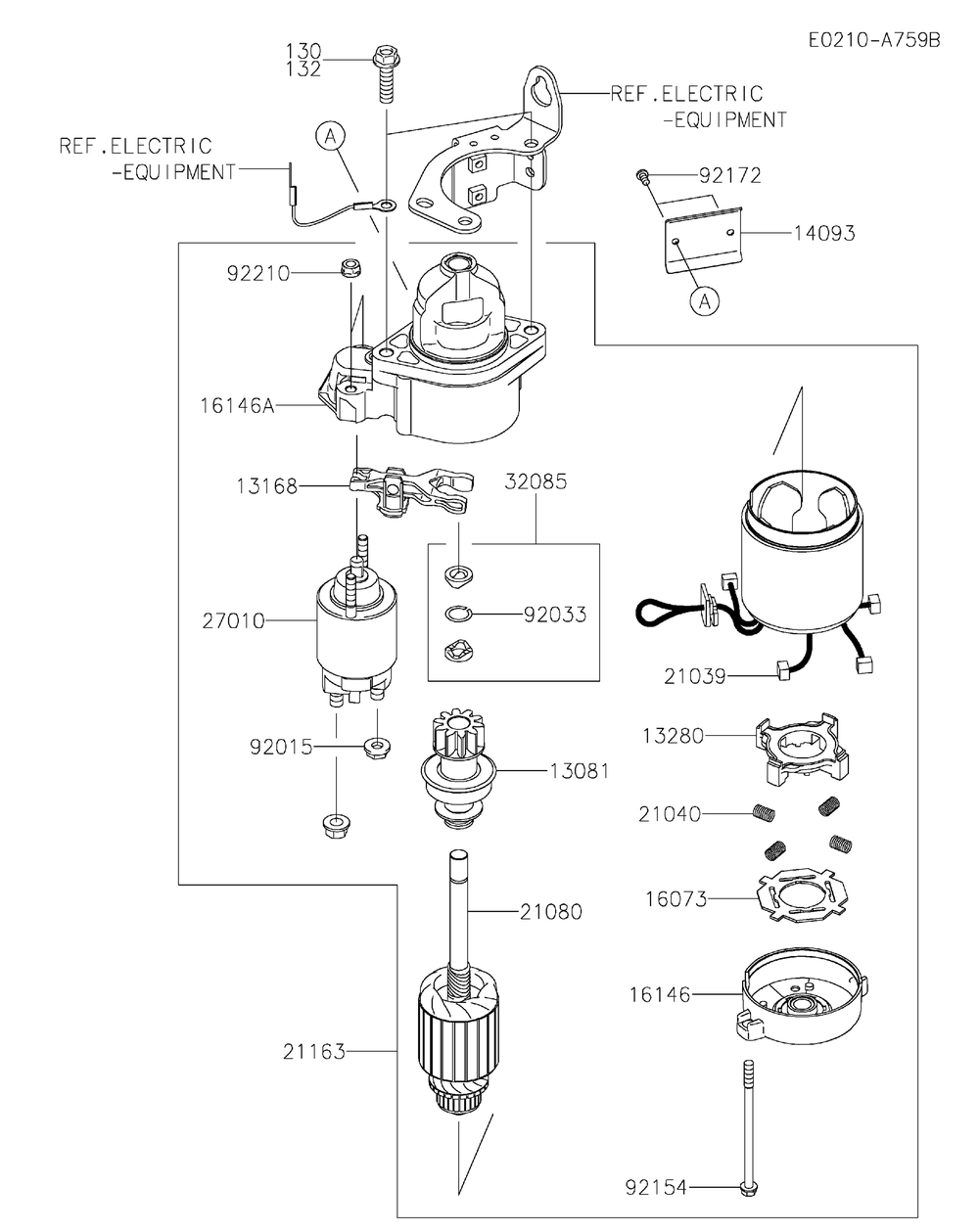 Fx850v-Cs47 Starter Diagram and Parts List for FX850V-CS47  Cub Cadet Engine